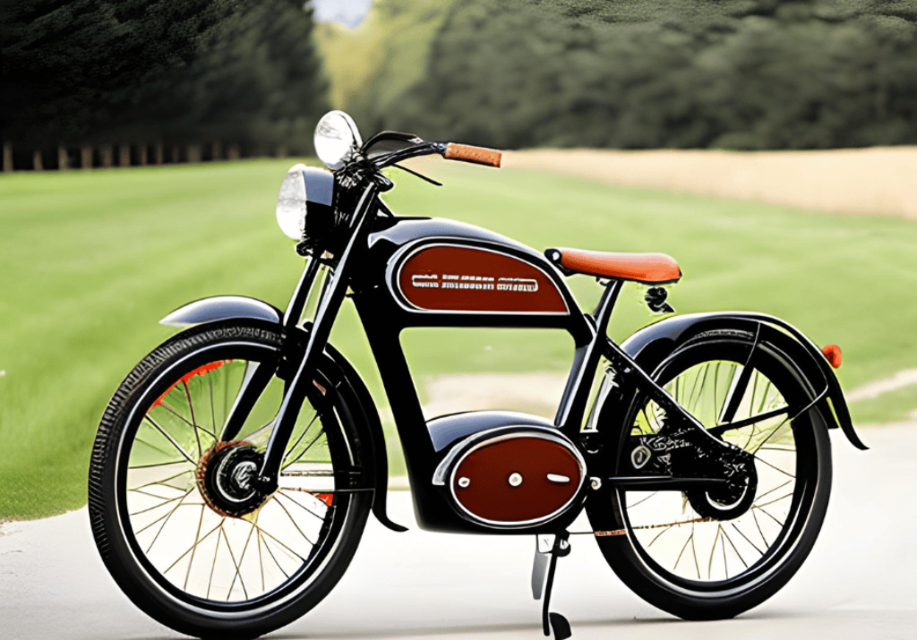 l'image représente un vélo électrique vintage